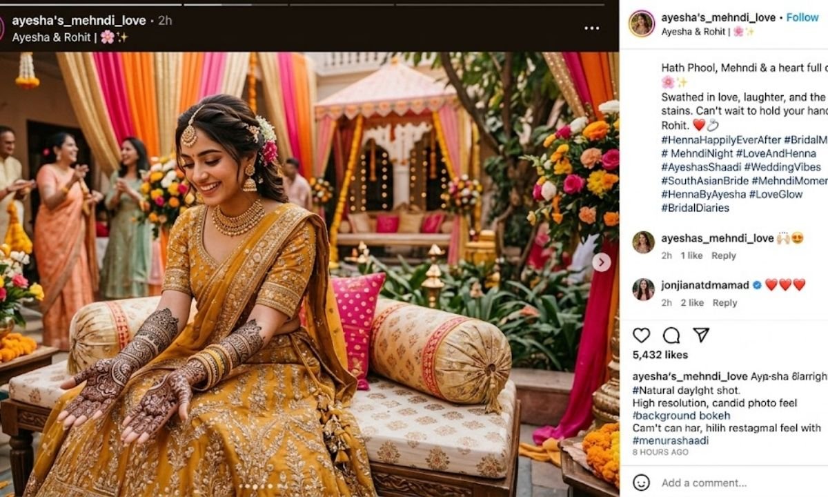 Bridal Mehndi Captions on Instagram Full of Love