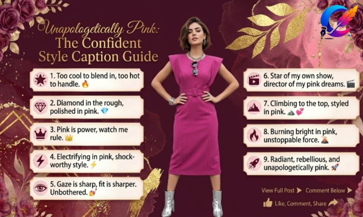 Caption for Pink Dress