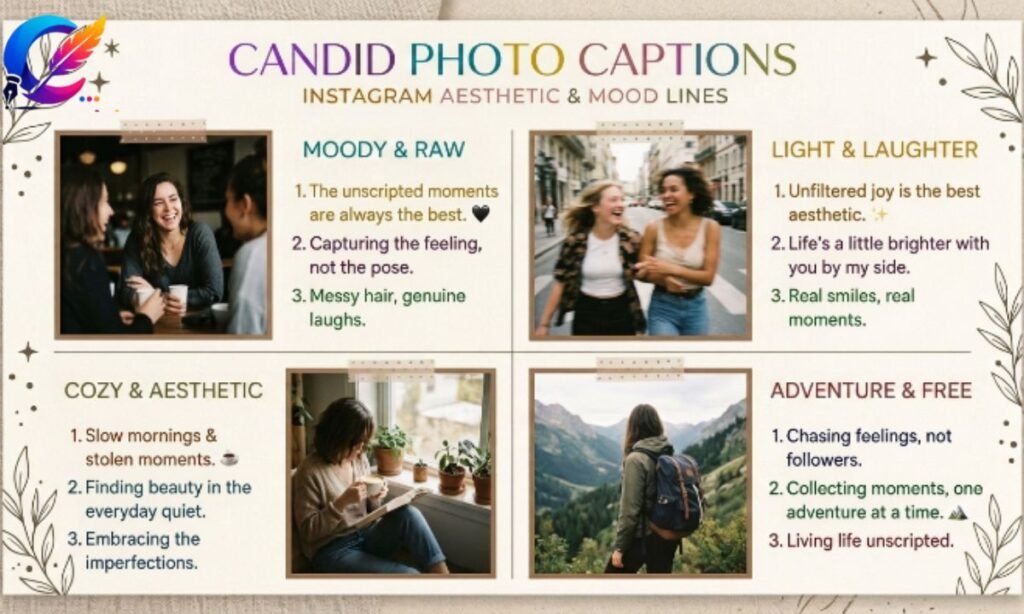 Captions for Candid Photos Instagram – Aesthetic & Mood Lines