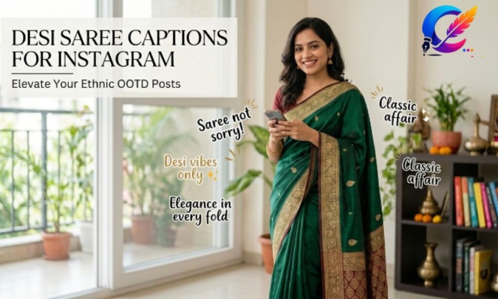 Desi Saree Captions for Instagram