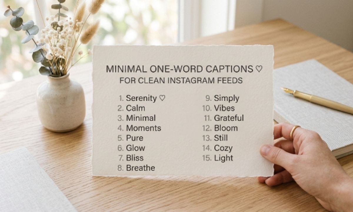 Minimal One Word Captions For Clean Instagram Feeds 🤍