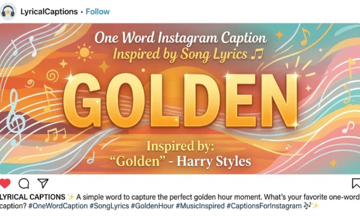 One Word Instagram Captions Inspired by Song Lyrics 🎶