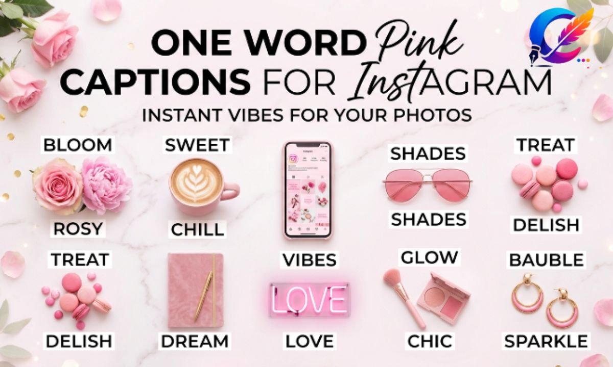 One Word Pink Captions for Instagram
