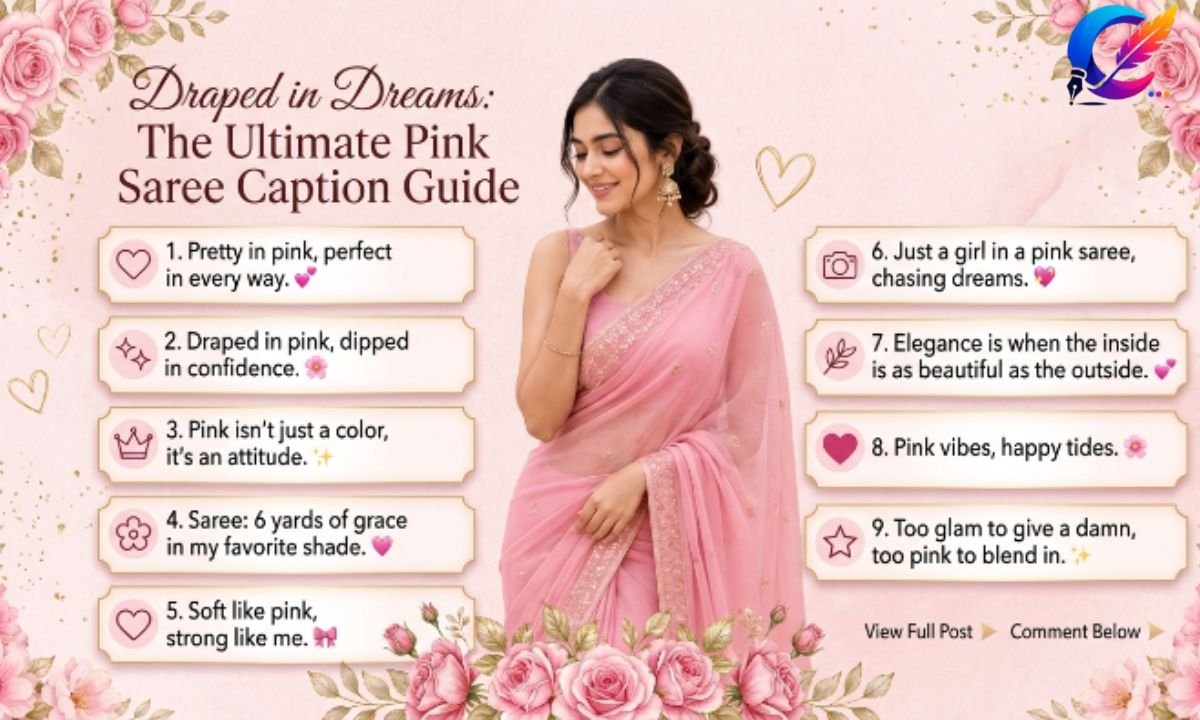 Pink Saree Captions for Instagram (1)