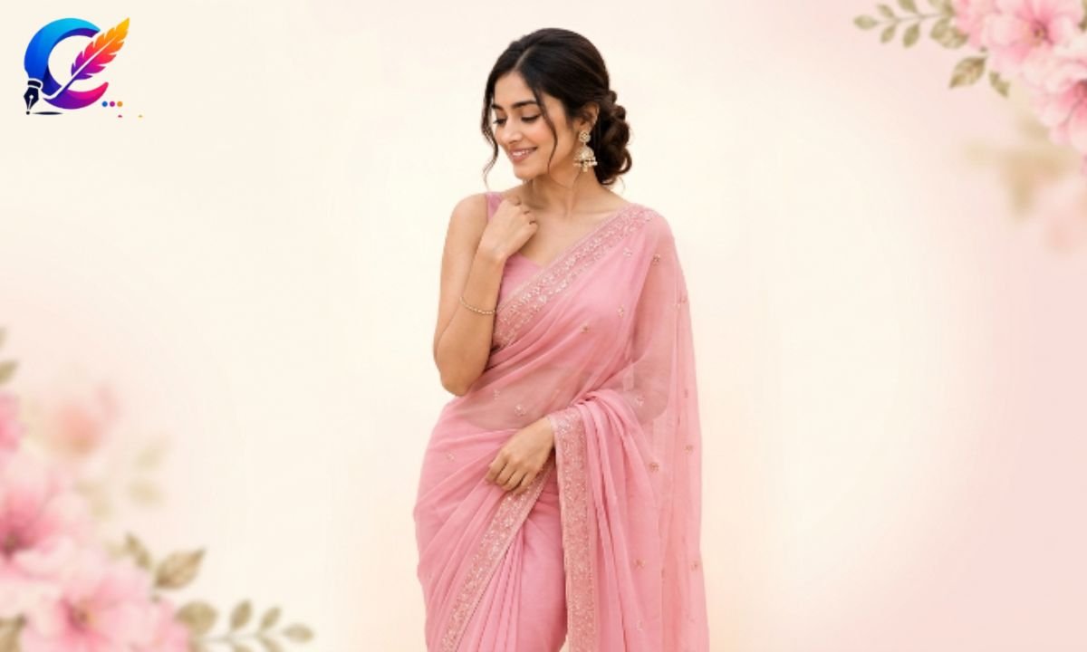 Pink Saree Captions for Instagram