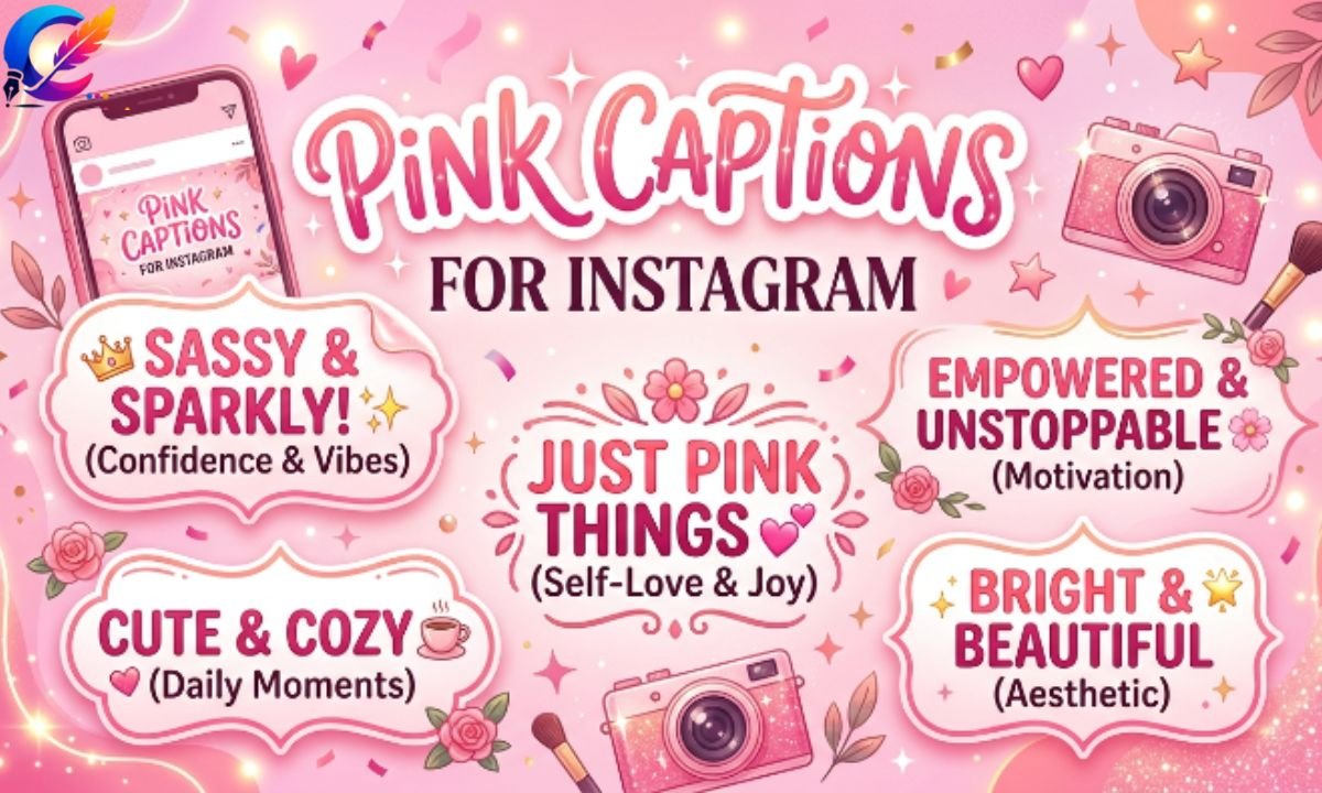 Pink captions for instagram_