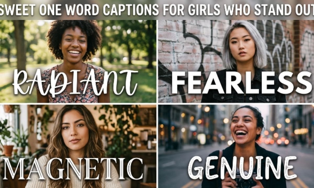 Sweet One Word Instagram Captions For Girls