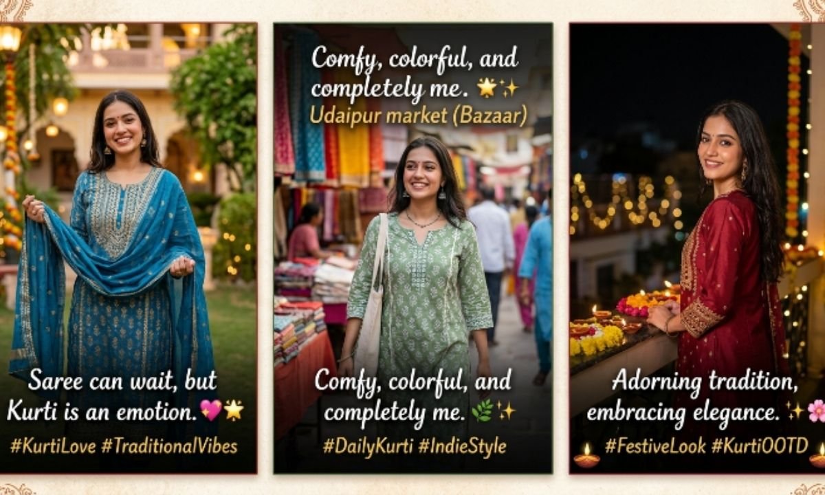 Traditional Dress Kurti Captions for Instagram