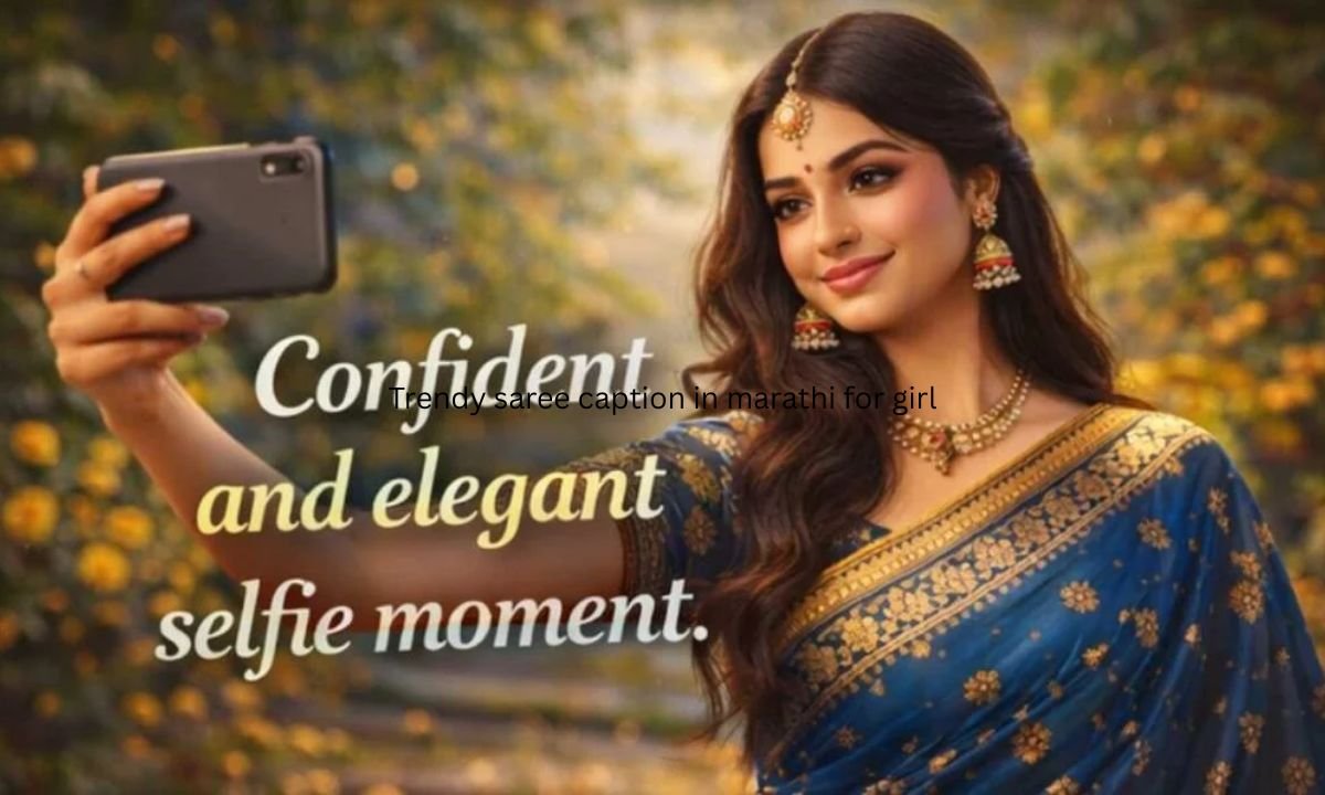 Trendy saree caption in marathi for girl