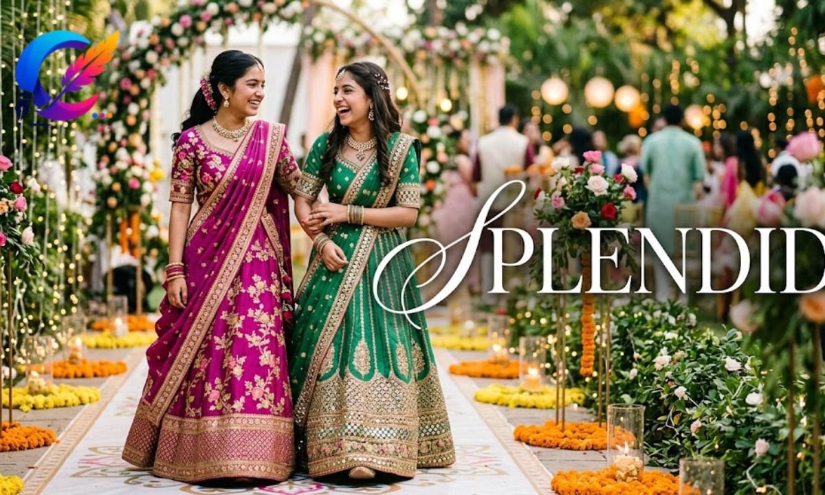 🔤 One Word Caption for Lehenga ✨