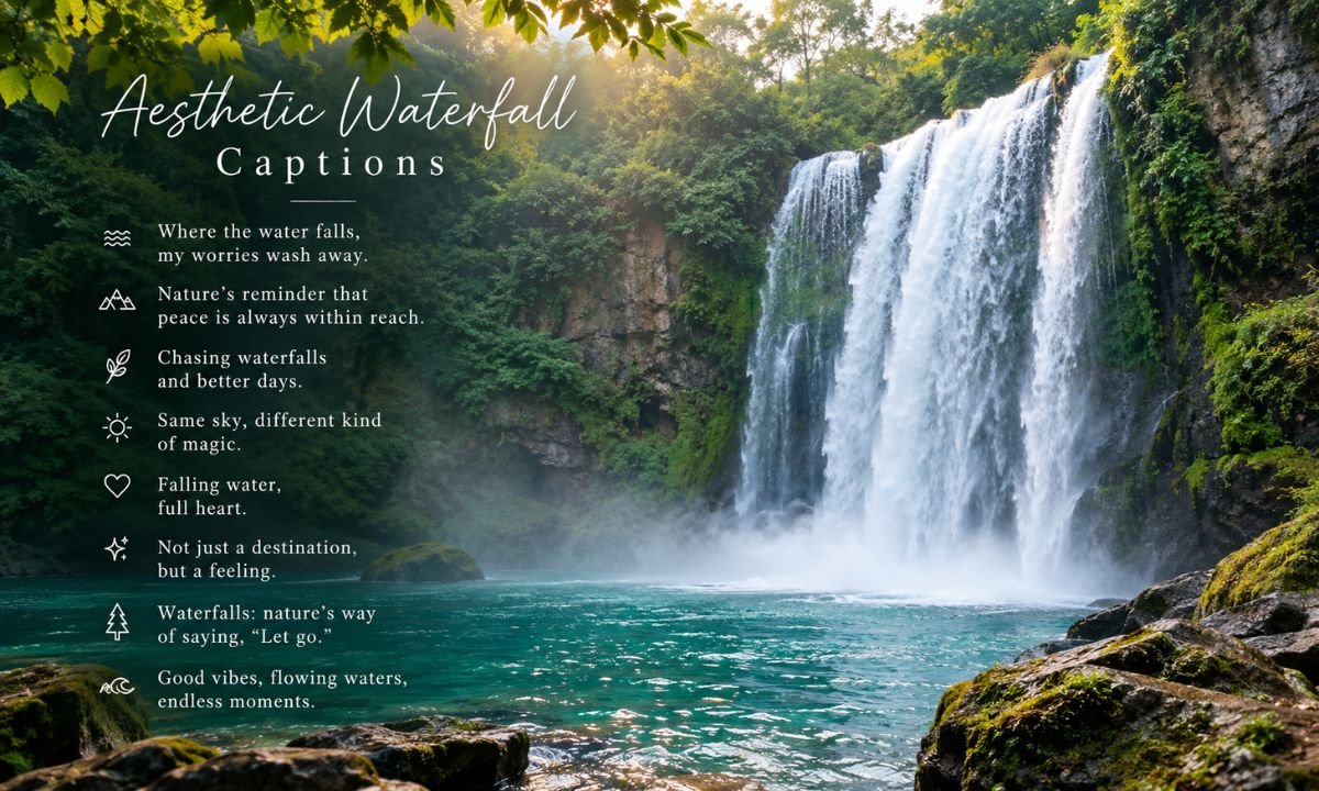 Aesthetic Waterfall Captions