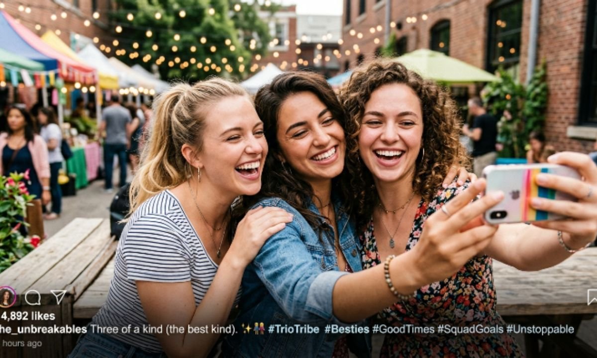 Great Trio Friends Captions For Instagram For Group Selfies