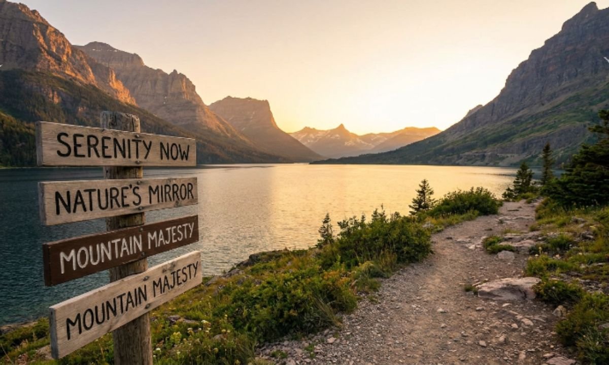 Lake and Mountain View Captions