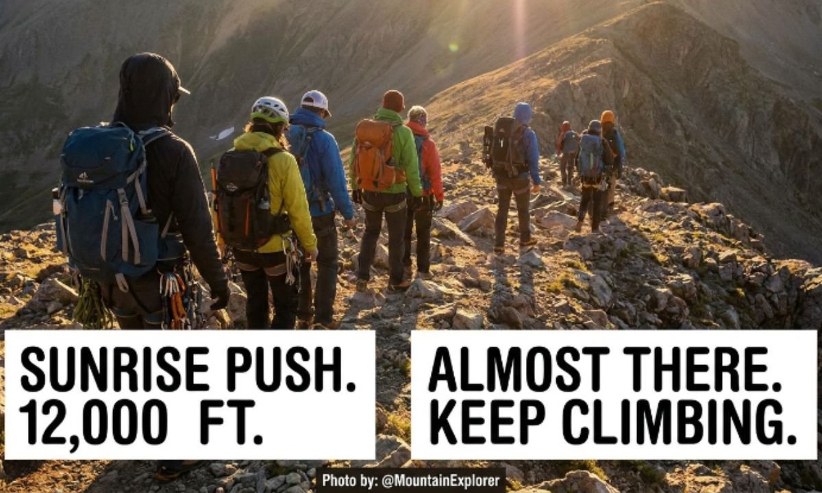 Mountain Climbing Captions