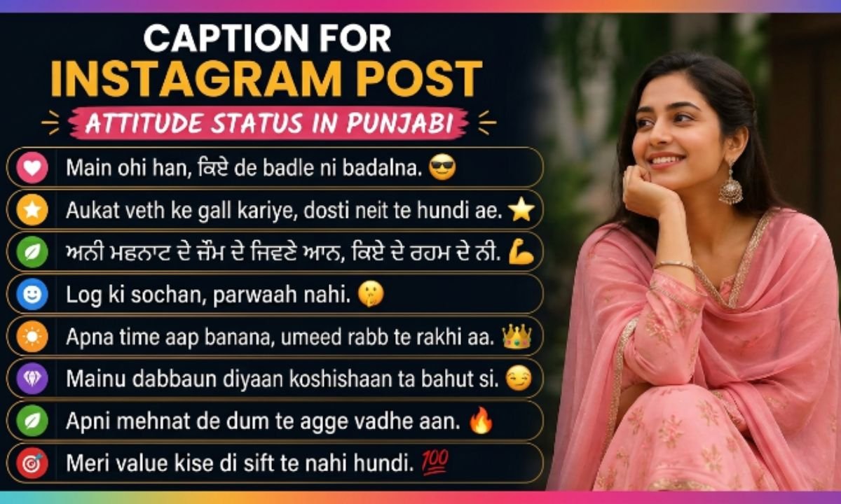 Punjabi Attitude Status Captions for Instagram in Punjabi