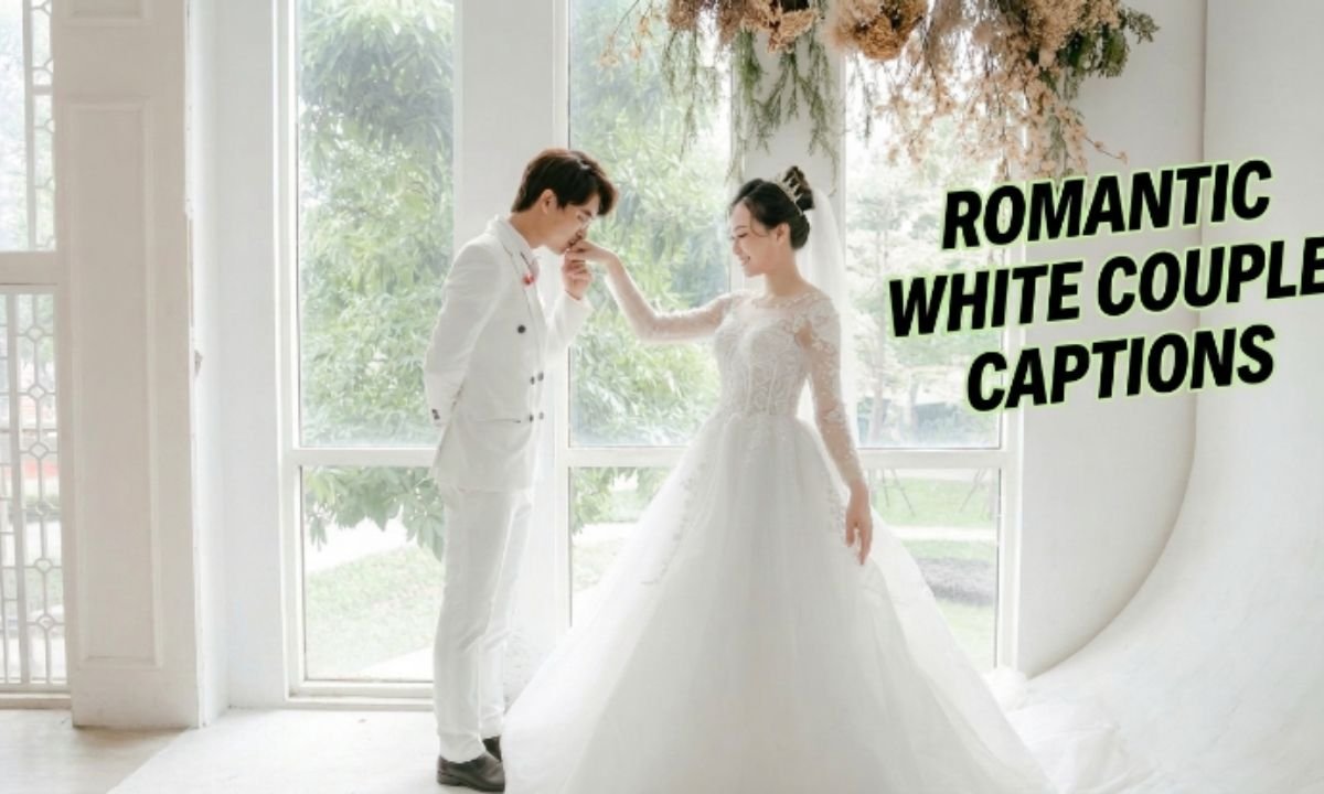 Romantic White Couple Captions