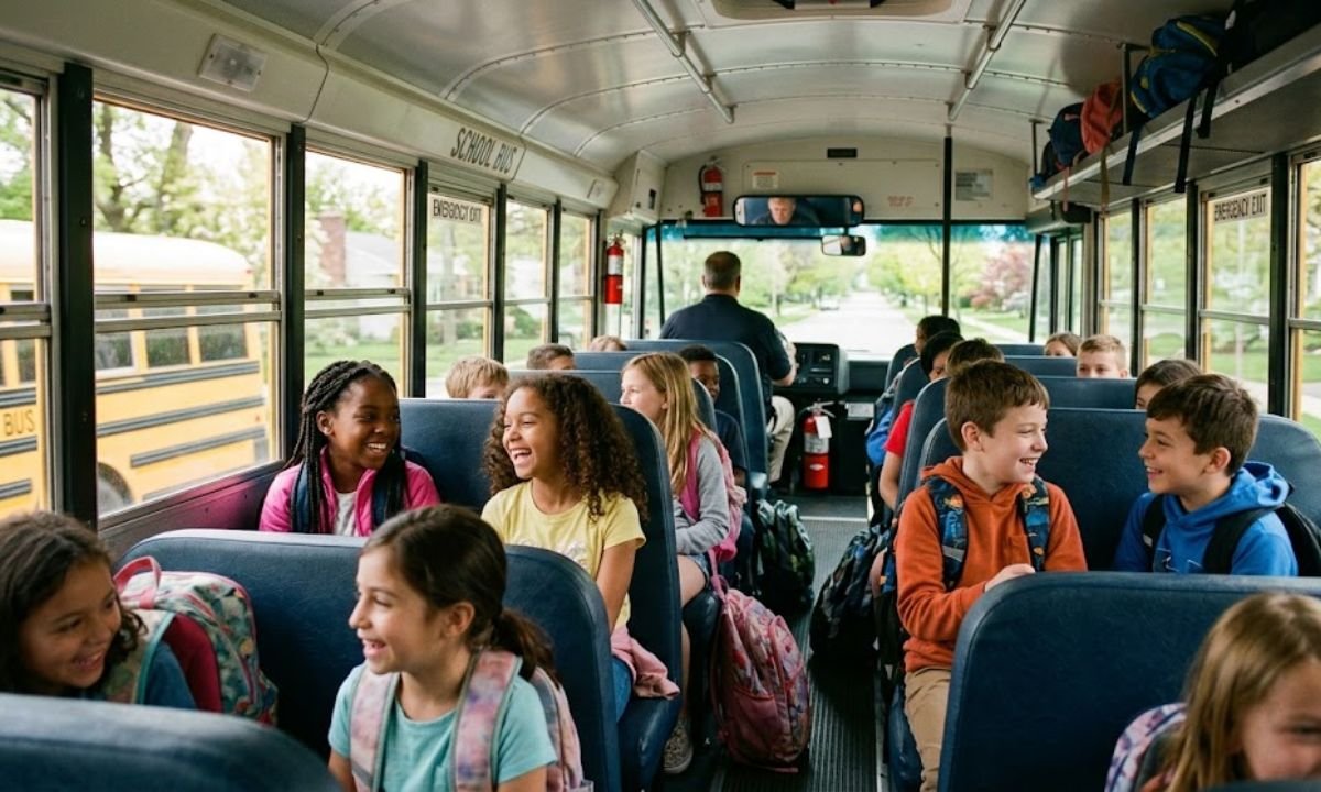 School Bus Ride Captions