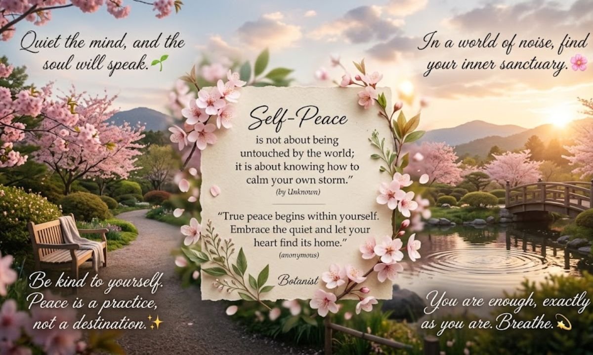 Self Peace Quotes 🌸