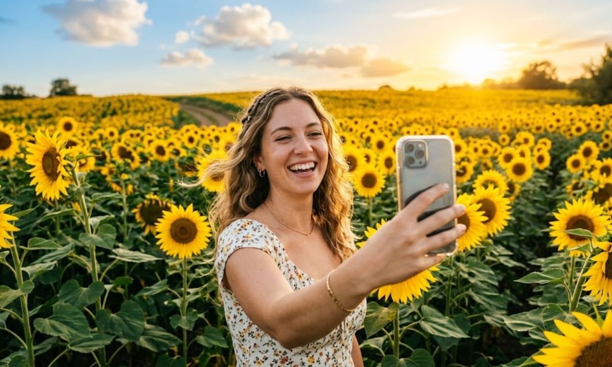 Selfie with Sunflowers C