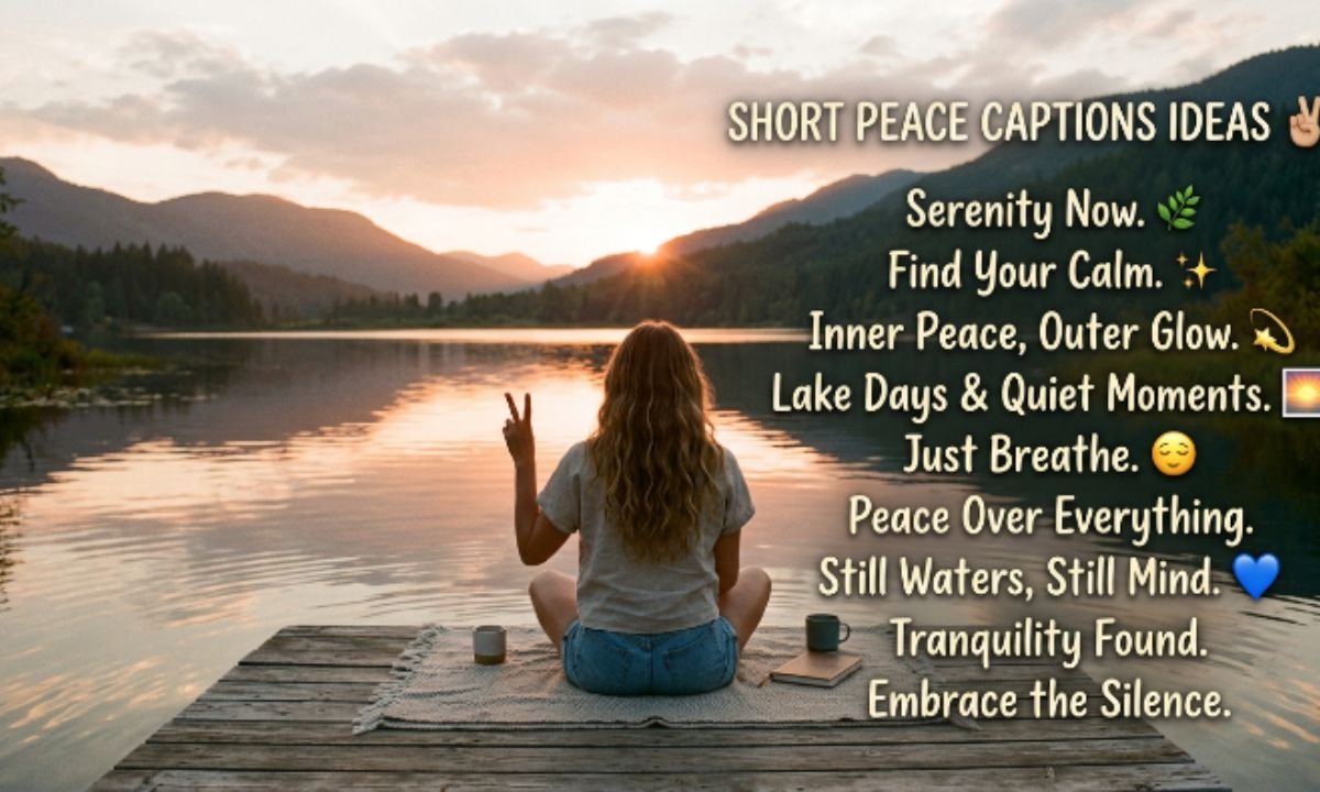 Short Peace Captions Ideas ✌️