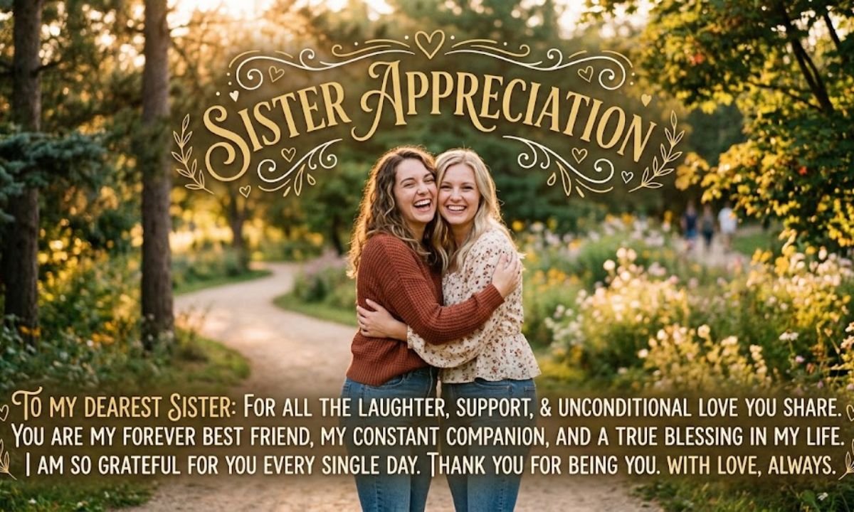 Sister Appreciation Quotes