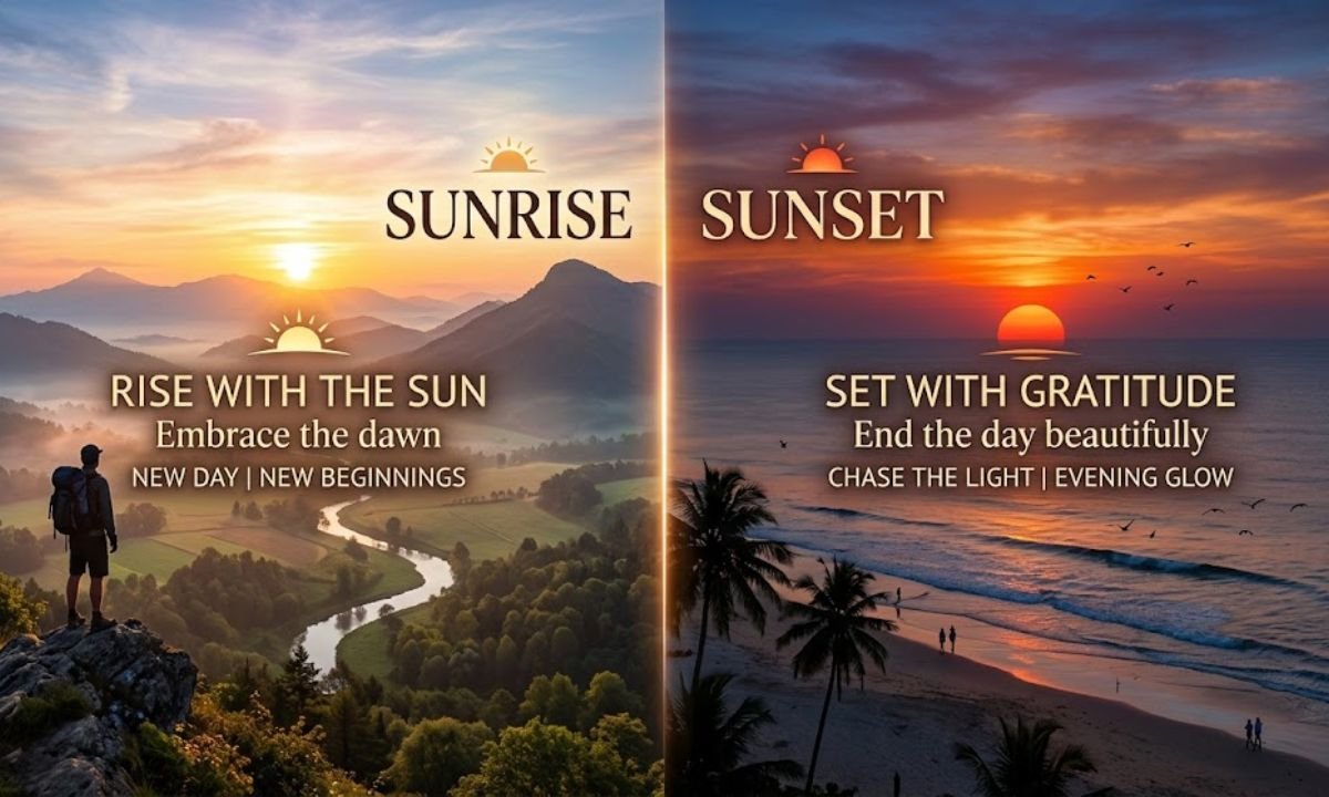 Sunrise and Sunset Captions