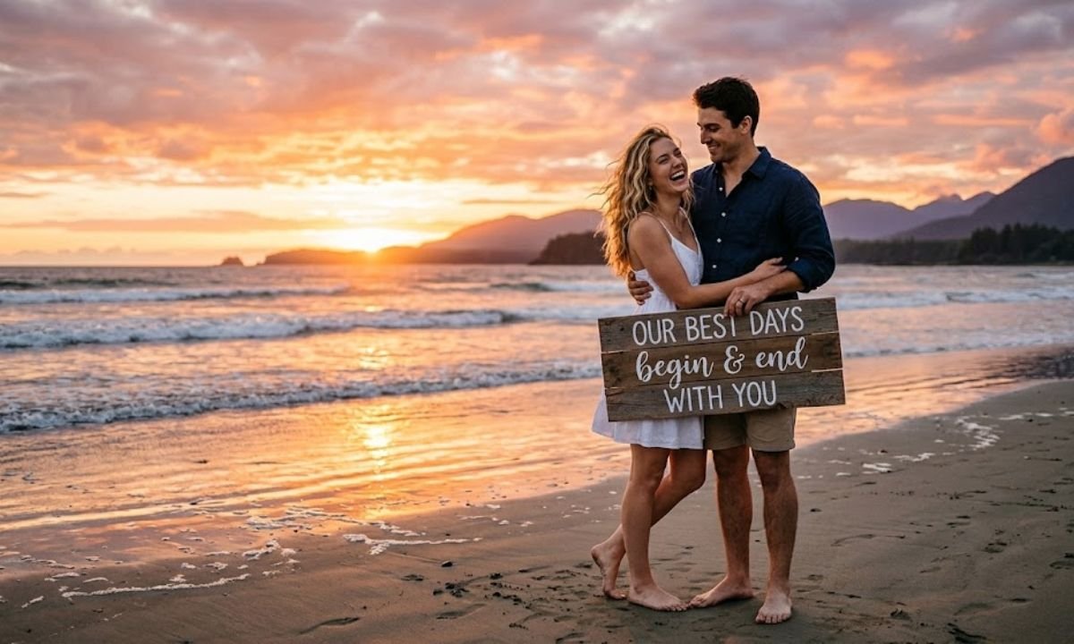 Sunset Captions for Couples