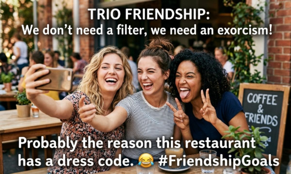 Trio Friendship Captions Funny