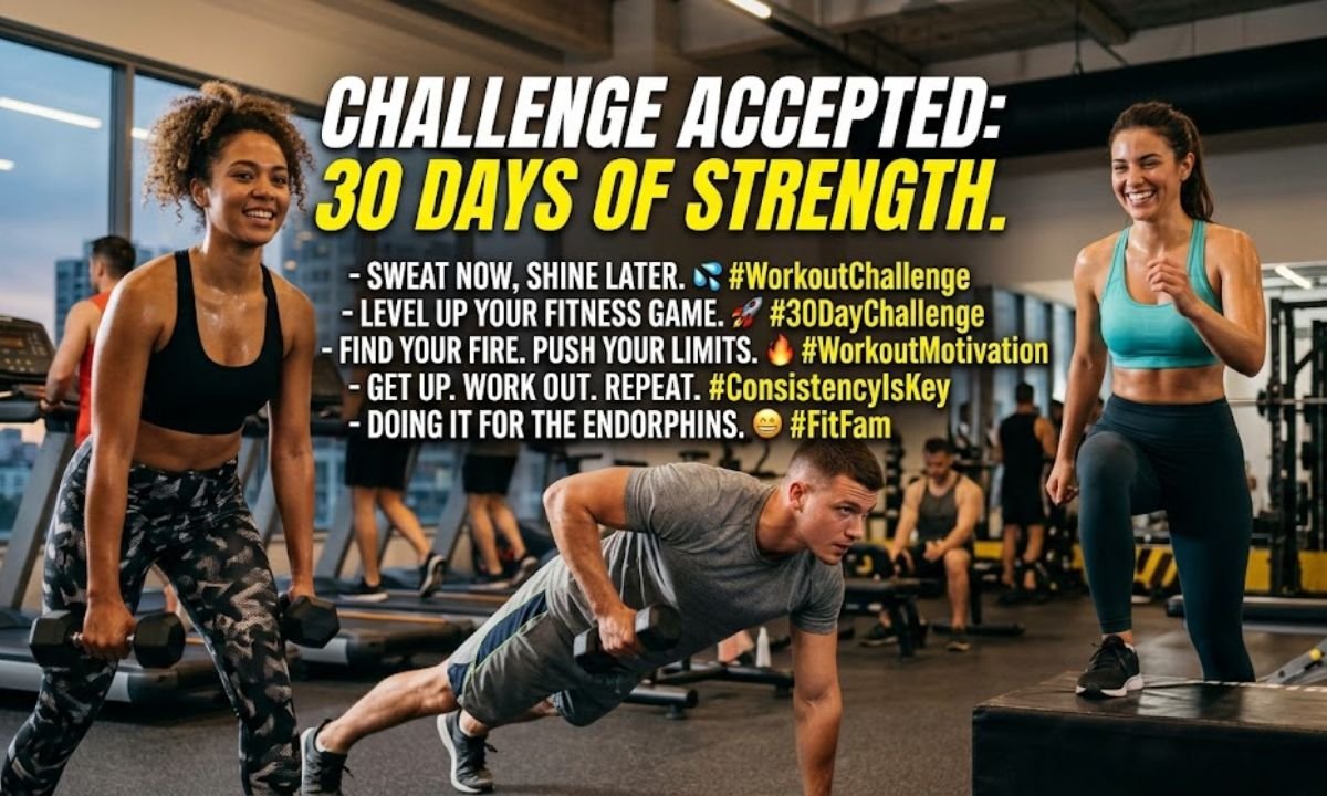 Workout Challenge Captions