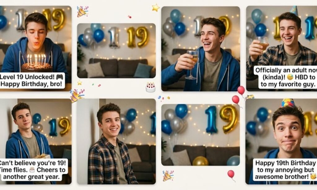 19th Birthday Captions for Your Brother