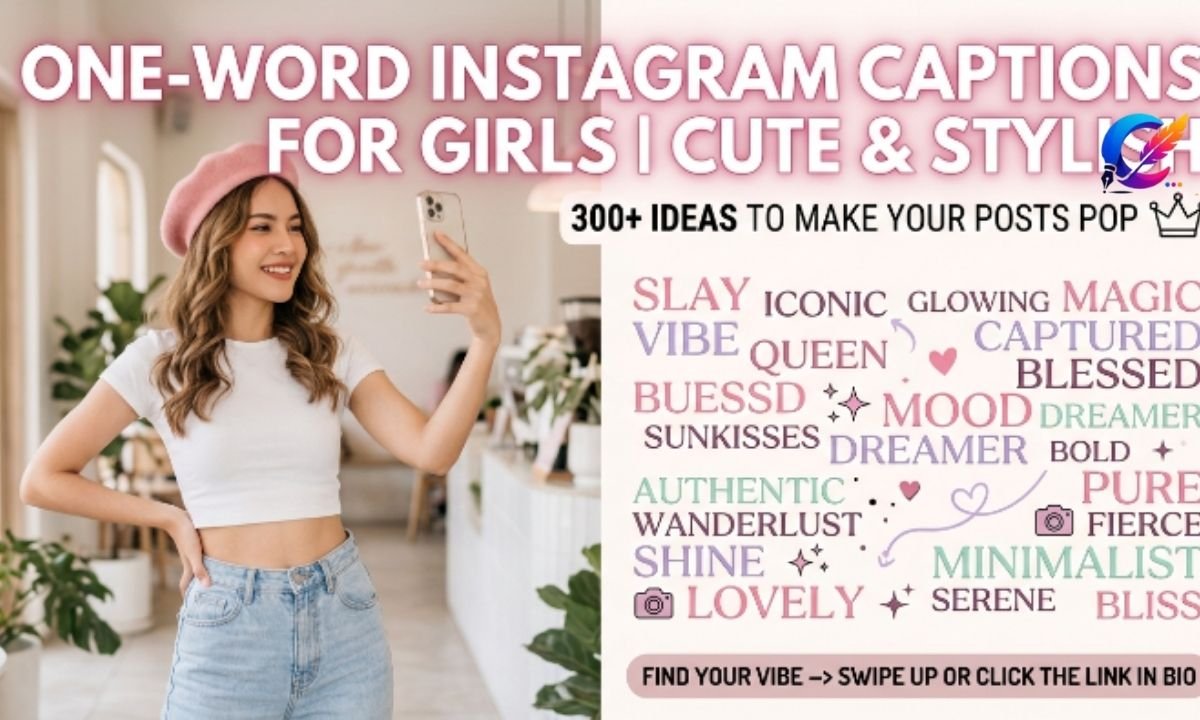 300+ One Word Instagram Captions for Girls Cute & Stylish